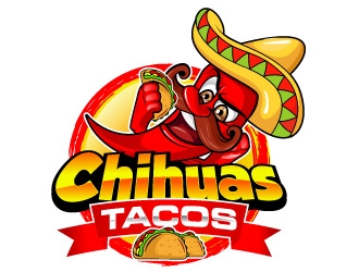 Chihuas Tacos Logo Design - 48hourslogo