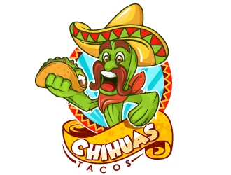 Chihuas Tacos logo design by Suvendu