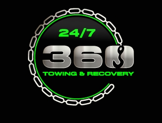 360 TOWING & RECOVERY logo design by drifelm