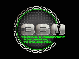 360 TOWING & RECOVERY logo design by drifelm