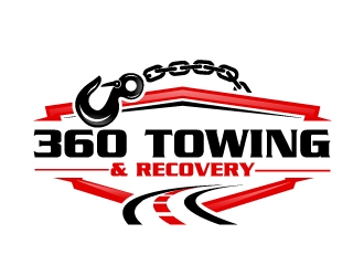 360 TOWING & RECOVERY logo design by AamirKhan