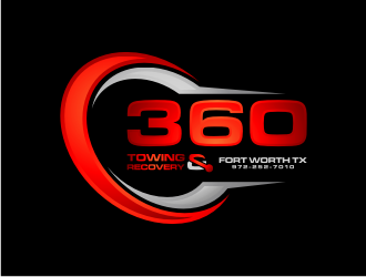 360 TOWING & RECOVERY logo design by Garmos