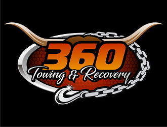 360 TOWING & RECOVERY logo design by haze