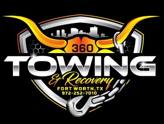 360 TOWING & RECOVERY logo design by Suvendu