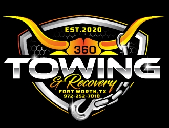 360 TOWING & RECOVERY logo design by Suvendu