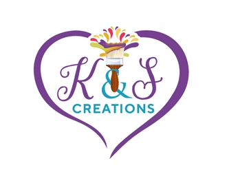 K & S Creations logo design by Roma