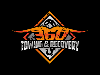 360 TOWING & RECOVERY logo design by WRDY