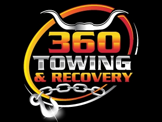 360 TOWING & RECOVERY logo design by LucidSketch