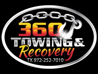 360 TOWING & RECOVERY logo design by LucidSketch