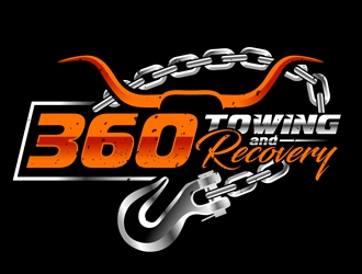 360 TOWING & RECOVERY logo design by DreamLogoDesign