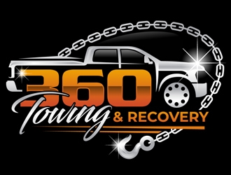 360 TOWING & RECOVERY logo design by DreamLogoDesign