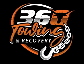 360 TOWING & RECOVERY logo design by DreamLogoDesign