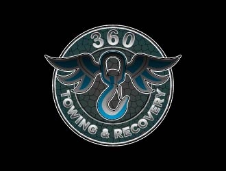 360 TOWING & RECOVERY logo design by chumberarto