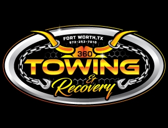 360 TOWING & RECOVERY logo design by Suvendu