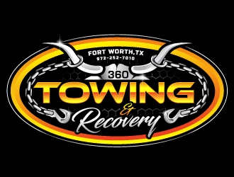 360 TOWING & RECOVERY logo design by Suvendu