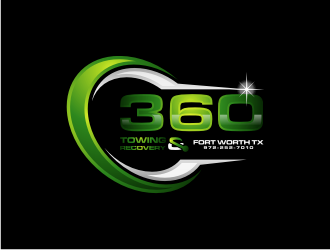 360 TOWING & RECOVERY logo design by Garmos