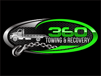 360 TOWING & RECOVERY logo design by bosbejo