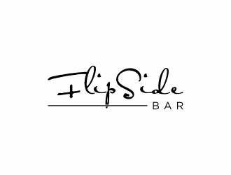 FlipSide Bar logo design by InitialD