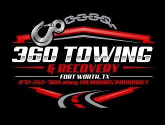 360 TOWING & RECOVERY logo design by AamirKhan