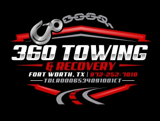 360 TOWING & RECOVERY logo design by AamirKhan