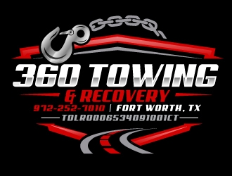 360 TOWING & RECOVERY logo design by AamirKhan