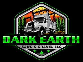 Dark Earth Sand &  Gravel LLC logo design by Suvendu