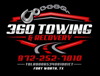 360 TOWING & RECOVERY logo design by AamirKhan