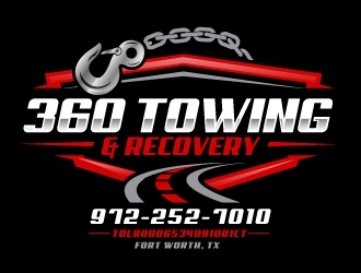 360 TOWING & RECOVERY logo design by AamirKhan