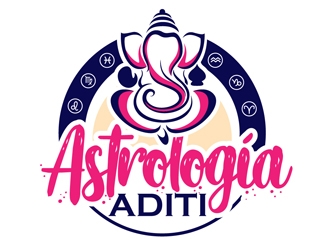 Astrología Aditi logo design by DreamLogoDesign