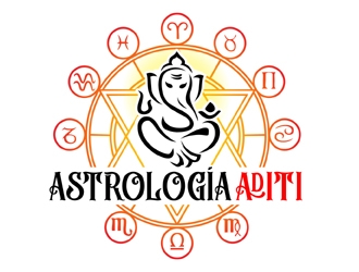 Astrología Aditi logo design by MAXR