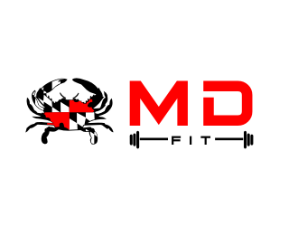 MD FIT  logo design by rdbentar