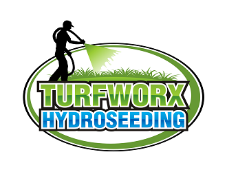 TURFWORX HYDROSEEDING logo design by haze