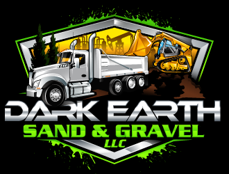 Dark Earth Sand &  Gravel LLC logo design by Suvendu