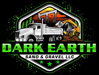 Dark Earth Sand &  Gravel LLC logo design by Suvendu