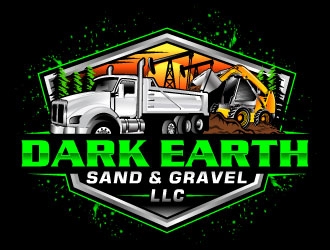 Dark Earth Sand &  Gravel LLC logo design by Suvendu