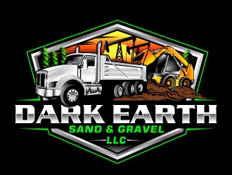 Dark Earth Sand &  Gravel LLC logo design by Suvendu