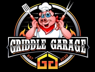 Griddle Garage logo design by Suvendu