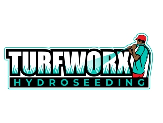 TURFWORX HYDROSEEDING logo design by DreamLogoDesign