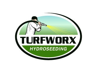 TURFWORX HYDROSEEDING logo design by ozenkgraphic