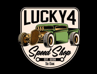 Lucky 4 Speed Shop logo design by Ultimatum