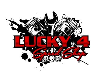 Lucky 4 Speed Shop logo design by AamirKhan