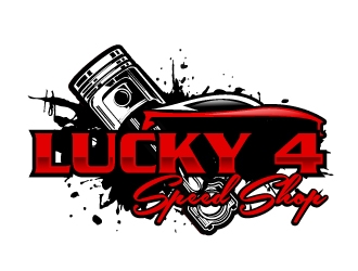 Lucky 4 Speed Shop logo design by AamirKhan