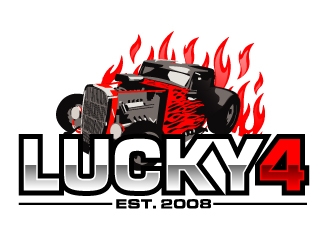 Lucky 4 Speed Shop logo design by AamirKhan