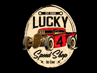 Lucky 4 Speed Shop logo design by Ultimatum