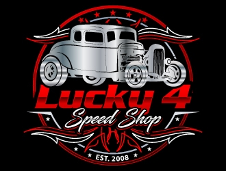 Lucky 4 Speed Shop logo design by uttam