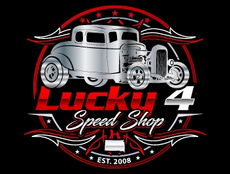 Lucky 4 Speed Shop logo design by uttam