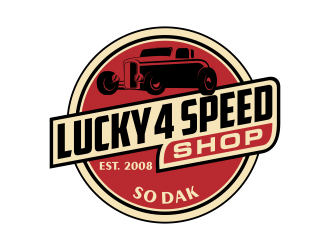 Lucky 4 Speed Shop logo design by Kruger