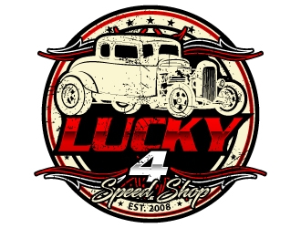 Lucky 4 Speed Shop logo design by uttam