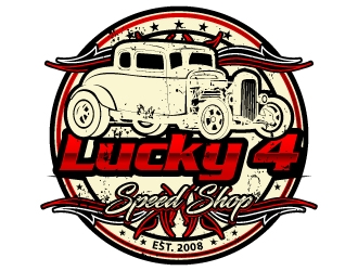 Lucky 4 Speed Shop logo design by uttam