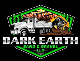 Dark Earth Sand &  Gravel LLC logo design by Suvendu